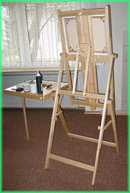 Staffelei von hinten